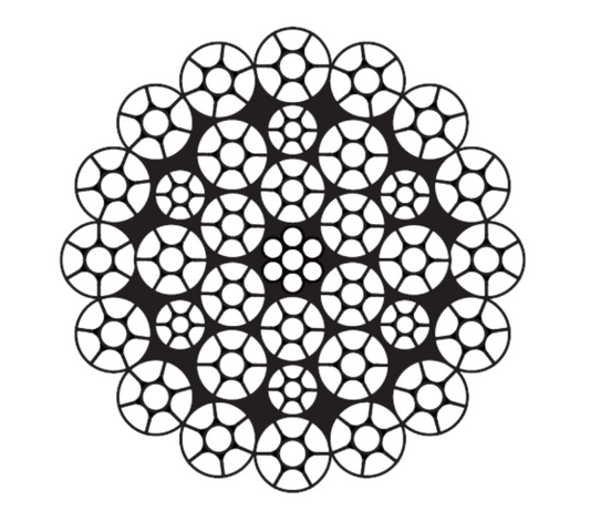 WIRE ROPE 5/8 35X7 IWRC RLL EEIPS GALV