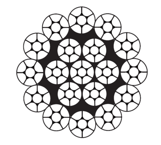 WIRE ROPE 3/4 19X7 IWRC RRL EIPS BRT N/R