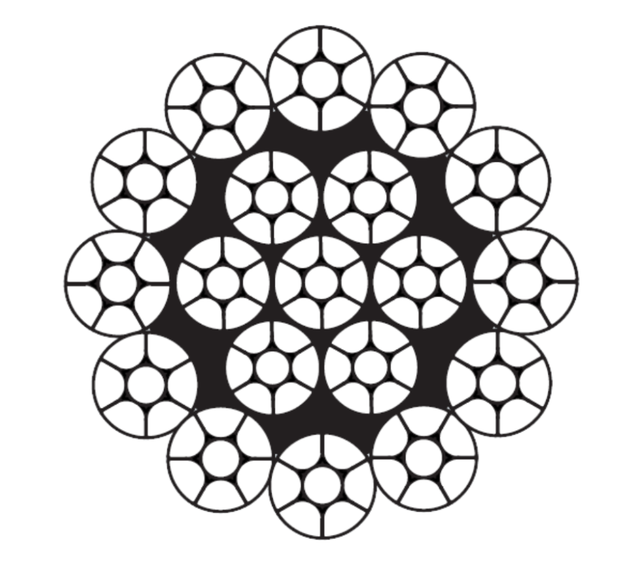 WIRE ROPE 9/16 19X7 IWRC RRL EIPS BRT N/