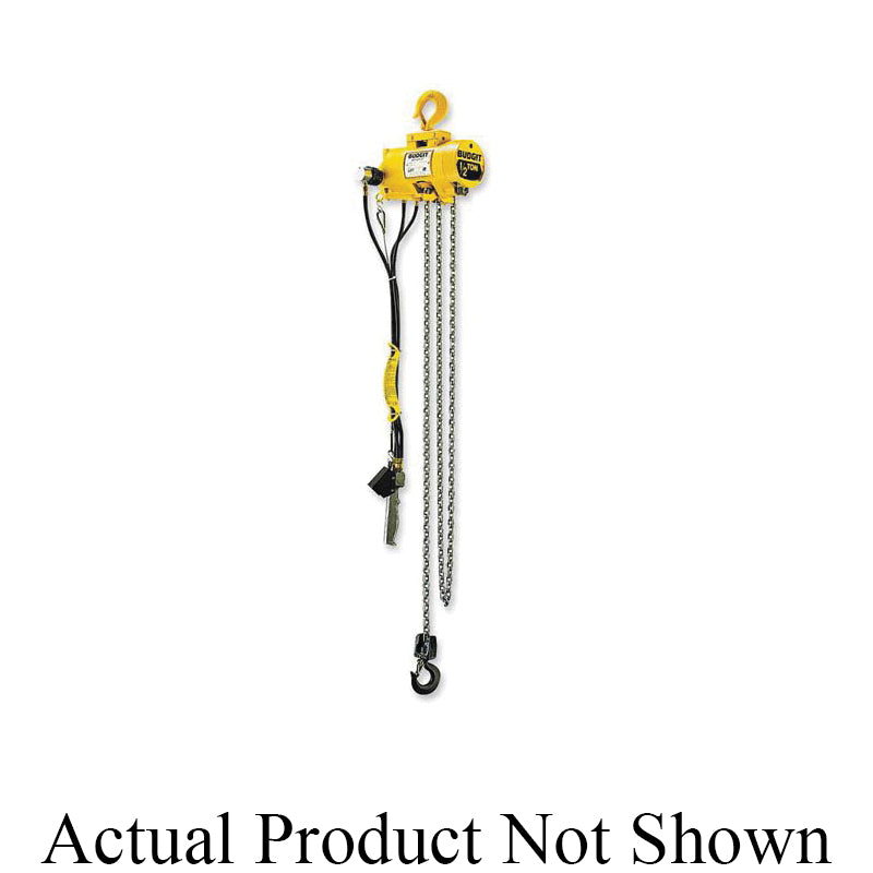 CM Budgit Series 2200 Air Roller Chain Hoist - 0.25 Ton X 10 ft Lug - Chain Hoists - Hercules Lifting