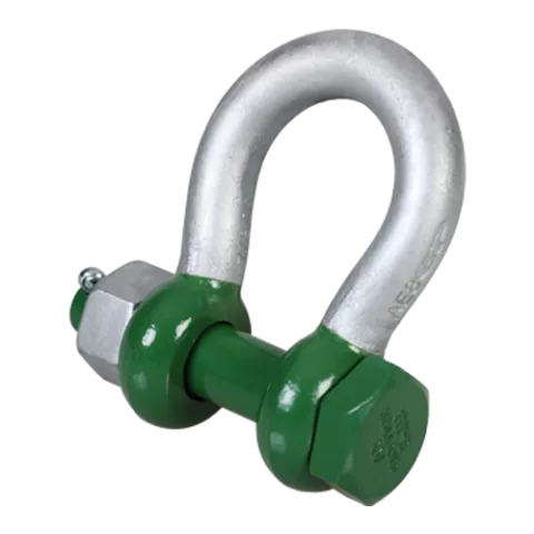 G-5163, Green Pin Polar® Bow Shackle BN, Grade 8 bow shackle with safety bolt for use under low temperatures,POGHMB19
