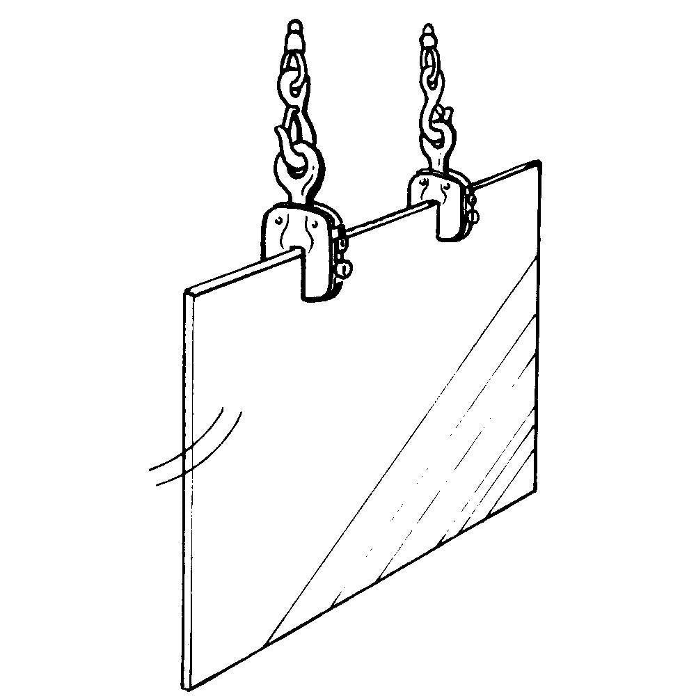 CLAMP P 1TON 0 TO 1-3/16IN STL SAF LOCK - Plate Clamps - Hercules Lifting