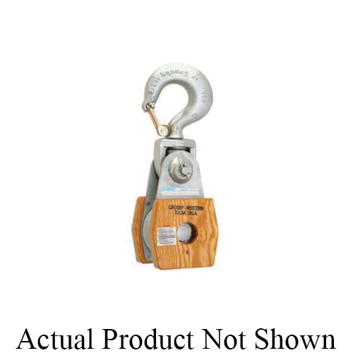 BLOCK SNH SHL WOOD M ROPE 1-1/2IN 8TON