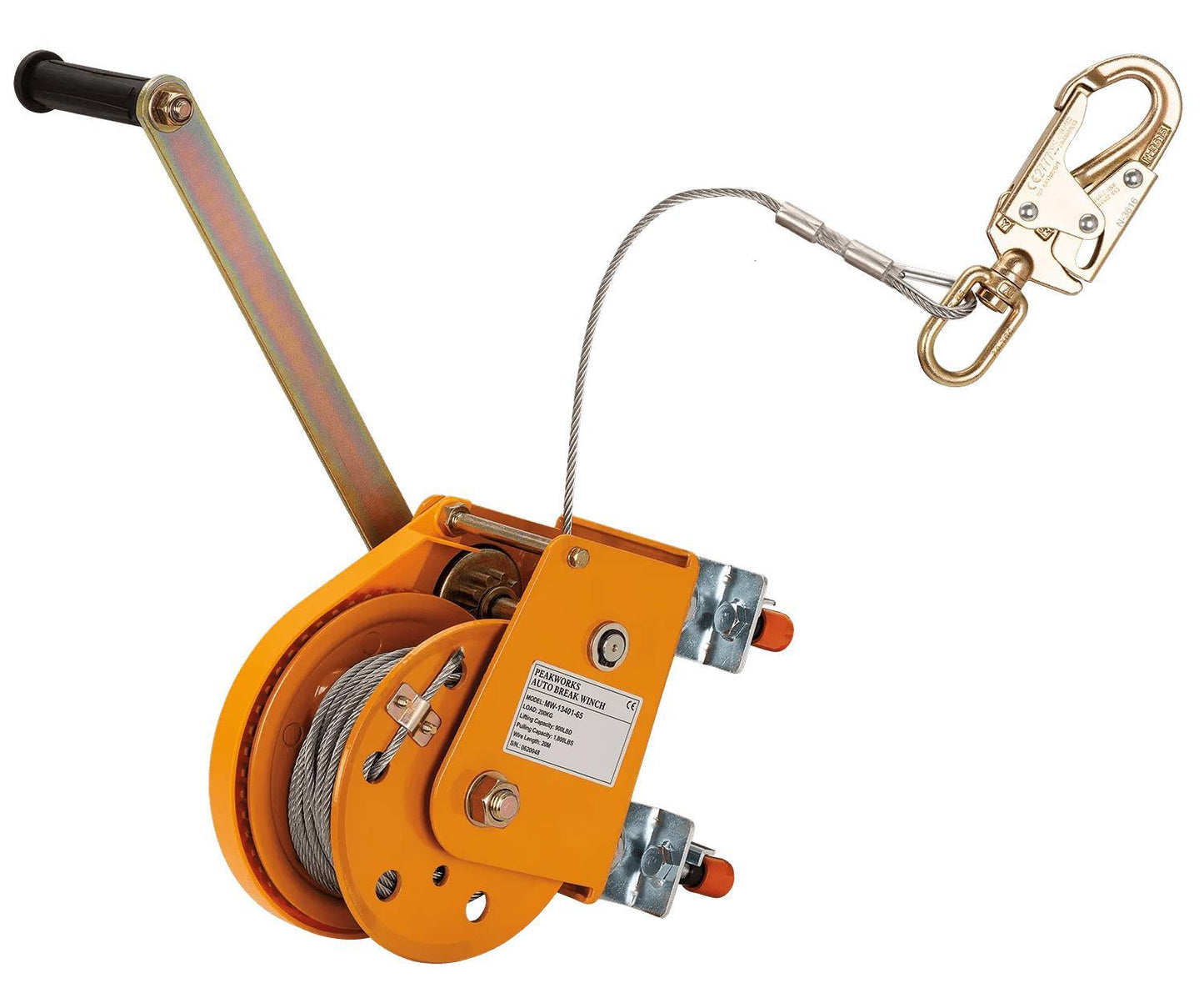 WINCH MAN SP CONFINED 65FT 900LB AL ORN - Confined Space Entry & Retrieval Systems - Hercules Lifting
