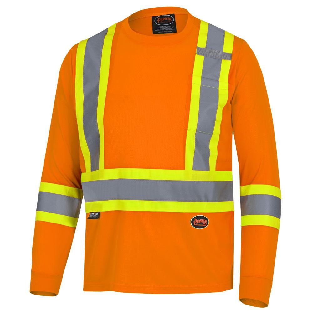 SHIRT SAF UNISEX L HI-VIZ ORANGE - Work Clothing - Hercules Lifting
