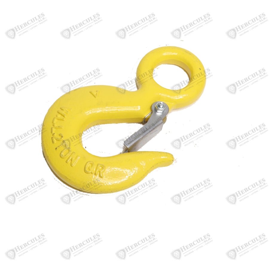 HOOK 15T EYE W/LATCH ALLOY