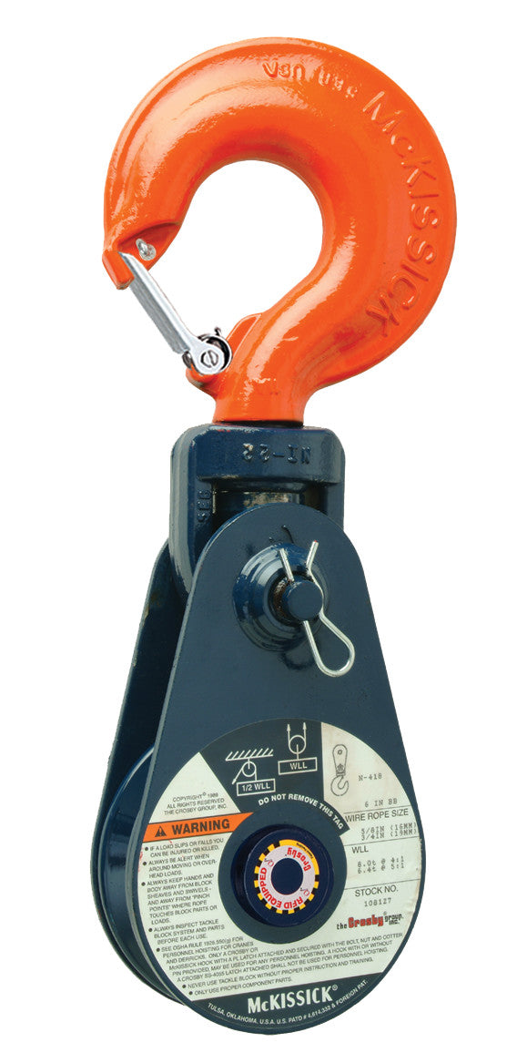 BLOCK SNH WR 7/8IN 15TON 16IN RLR - Blocks - Hercules Lifting
