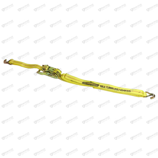 Slingmaster Ratchet Tie Down - 1 in X 16 ft with J Hooks - Tie Down Straps - Hercules Lifting