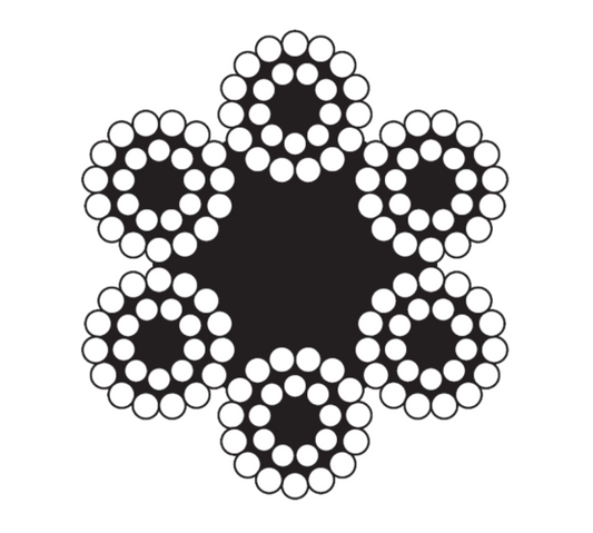 WIRE ROPE 5/8 6X19 IWRC RRL IPS BRT