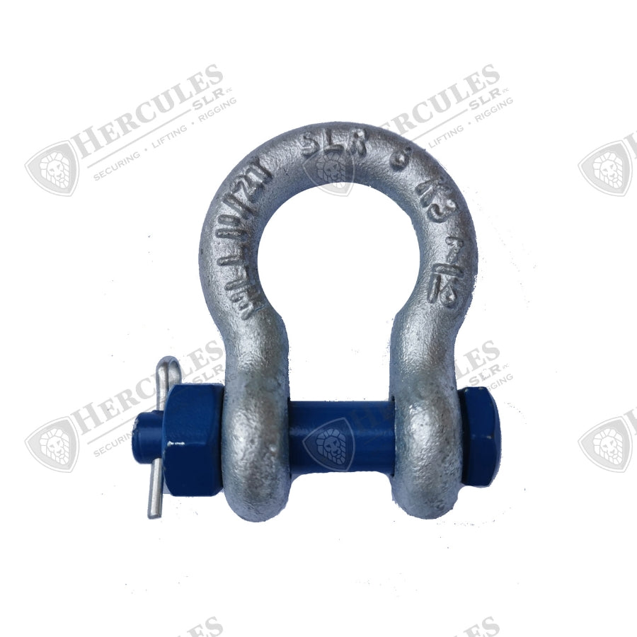 HERC Round Pin Shackles with Blue Pin - 1-1/4 in - Shackles - Hercules Lifting