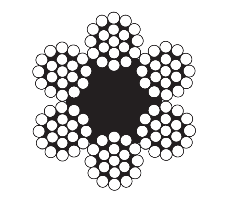 WIRE ROPE 5/8 6/19 FC RRL GR1770 GALV GR – Hercules Lifting