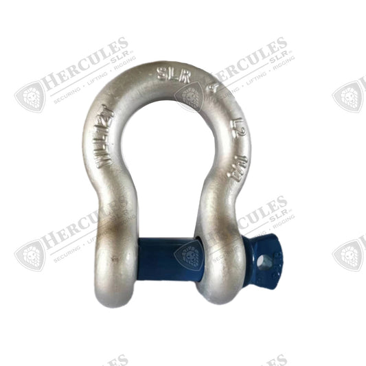 SHACKLE 3/4IN SCREW PIN C/W O/S BLUE PIN