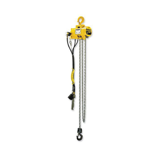CM Budgit Series 2200 Air Roller Chain Hoist - 0.5 Ton X 10 ft - Chain Hoists - Hercules Lifting
