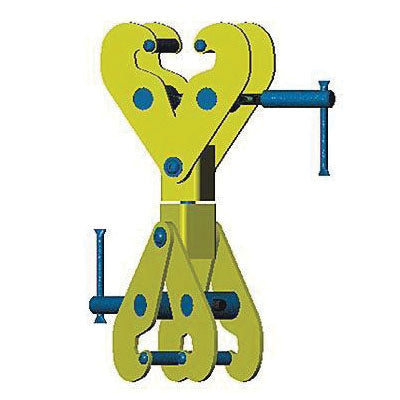 CLAMP BEAM TWIN 6600LB 4 TO 10-5/8IN - Plate Clamps - Hercules Lifting