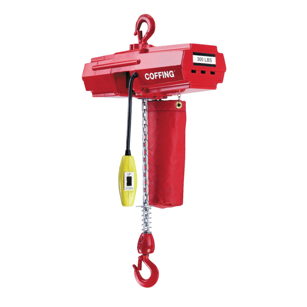 HOIST CHAIN ELEC 500LB 10FT 1/6HP 115VAC - Electric Hoists - Hercules Lifting