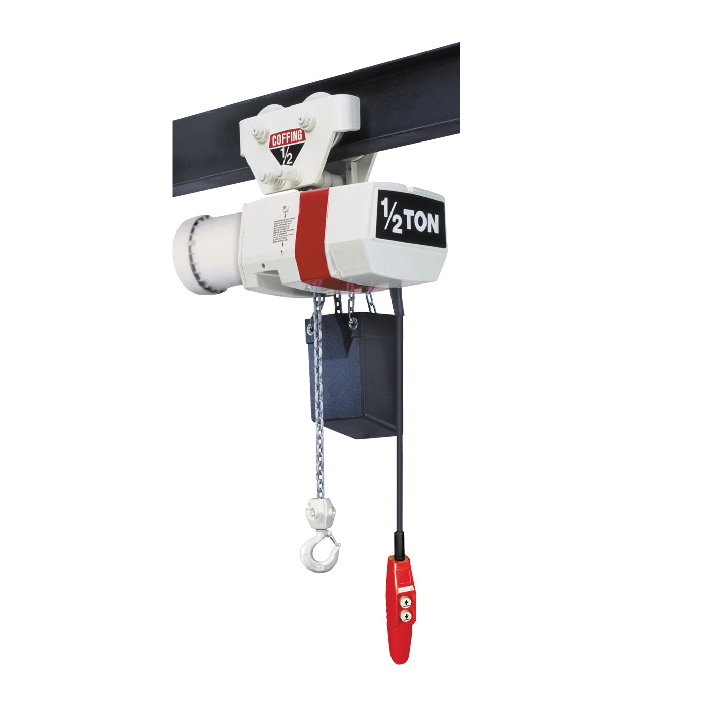 HOIST CHAIN ELEC 1TON 10FT 1HP 16FPM WHT - Electric Hoists - Hercules Lifting