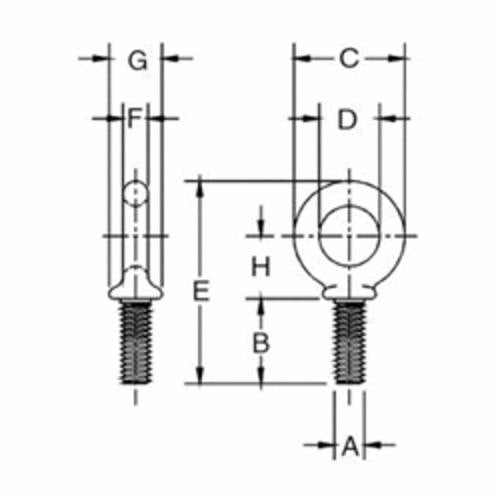 BOULON À ŒIL 1X2-1/2 TYPE ÉPAULE MACHINES