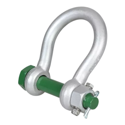G-4243, Green Pin BigMouth® Shackle FN, Grade 8 wider bow shackle with safety bolt and fixed nut,ASGHMB45FN - Hercules Lifting