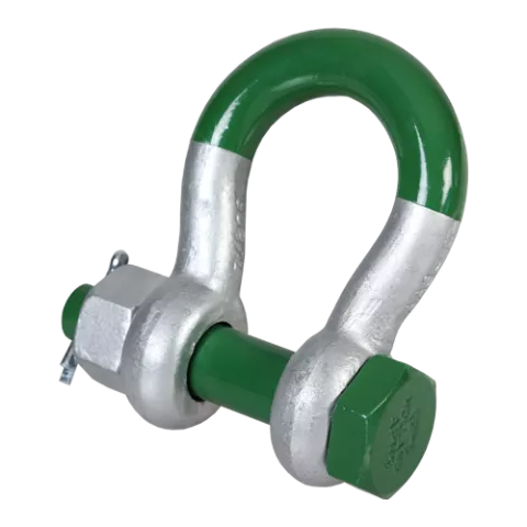G-5263, Green Pin Super® Bow Shackle BN, Grade 8 bow shackle with safety bolt,SUGHMB28