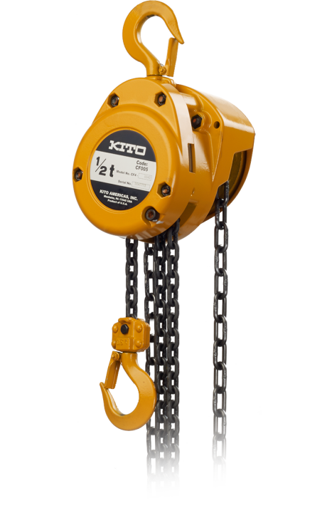 Kito CF Hand Chain Hoist - 1/2 Ton 20 ft Lift - Chain Hoists - Hercules Lifting