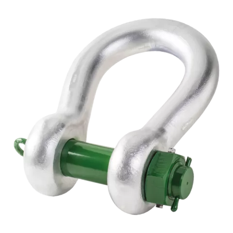 P-6016, Green Pin® Heavy Duty Bow Shackle FN, Heavy duty bow shackle with safety bolt and fixed nut,HDGPHM0150FN - Hercules Lifting