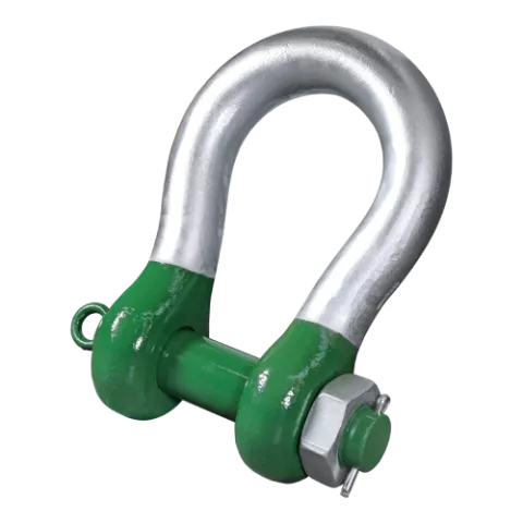 P-6031, Green Pin Polar® Heavy Duty Bow Shackle BN, Grade 8 High load capacity bow shackle with safety bolt for use under low temperatures,HDPOHM1500 - Hercules Lifting