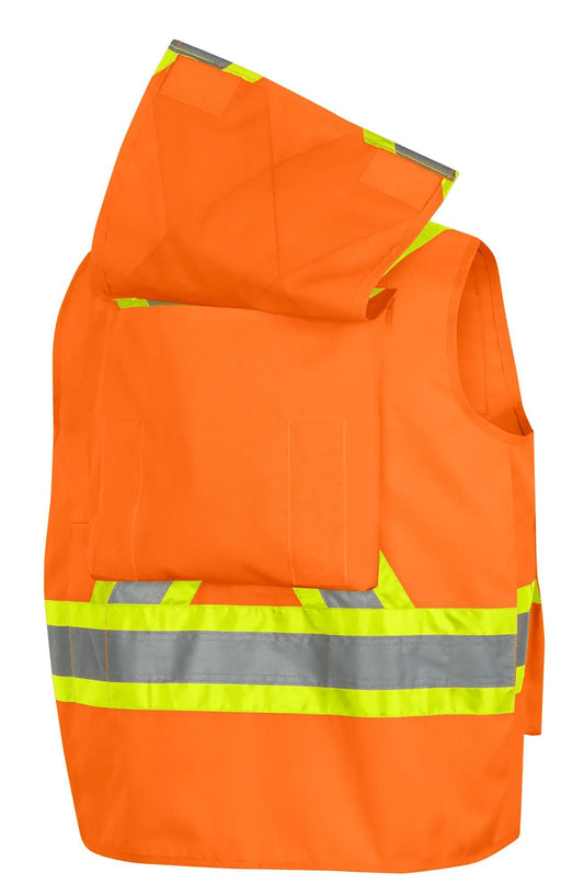 VEST SAF SURVEYOR'S S HI-VIZ ORN 15 34IN - Work Clothing - Hercules Lifting