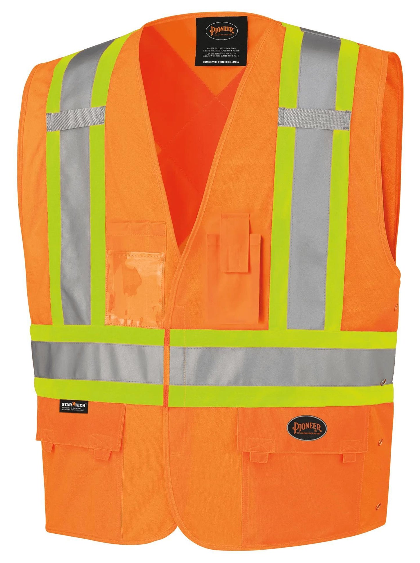 VEST SAF L TO XL HI-VIZ ORN 5 CLASS 2 - Work Clothing - Hercules Lifting
