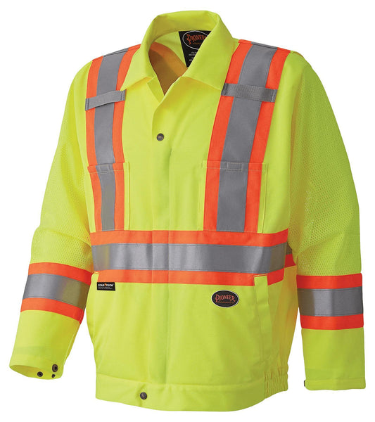 JACKET SAF TRFC HI-VIZ YEL/GRN WOMEN L 5 - Work Clothing - Hercules Lifting