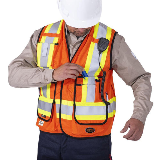 VEST SAF XL HI-VIZ ORN - Work Clothing - Hercules Lifting