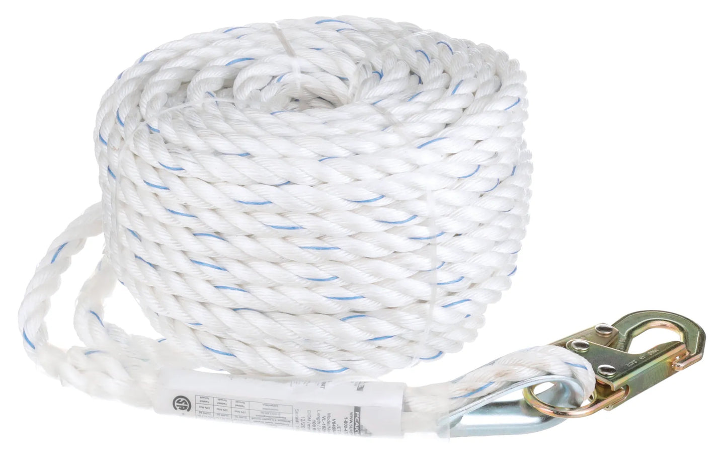 ROPE LIFELINE 100FT POLYSTEEL WHT 6000LB
