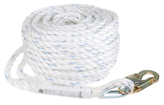 ROPE LIFELINE 100FT POLYSTEEL WHT 6000LB
