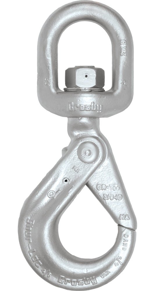 Crosby S-1326 SHUR-LOC Swivel Hooks - Size 1/4 to 5/16 in - Hooks - Hercules Lifting