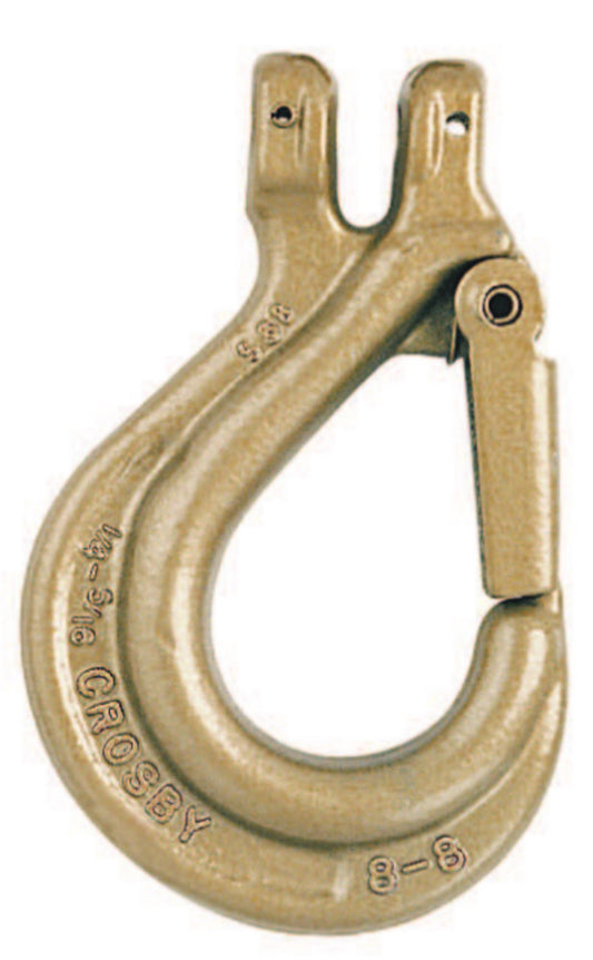 Crosby S-314A Clevis Chain Hook with Integrated Latch - Size 0.236" - Hooks - Hercules Lifting