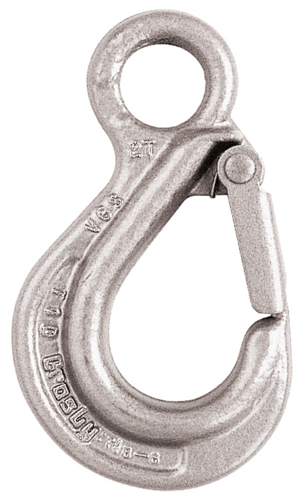 Crosby S-315A Eye Chain Hook with Integrated Latch - Size 0.236" - Hooks - Hercules Lifting
