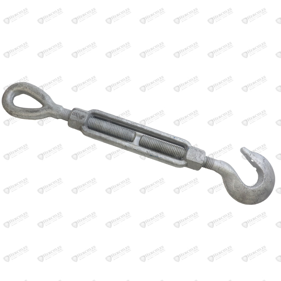 TURNBUCKLE 3/8X6 HOOK&EYE GALV