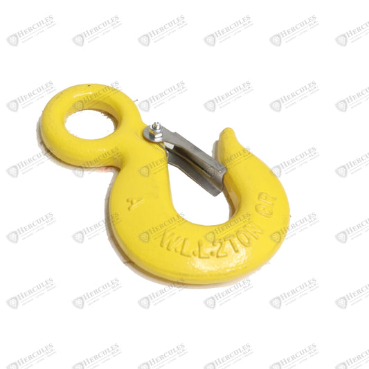 HOOK 11T EYE W/LATCH ALLOY