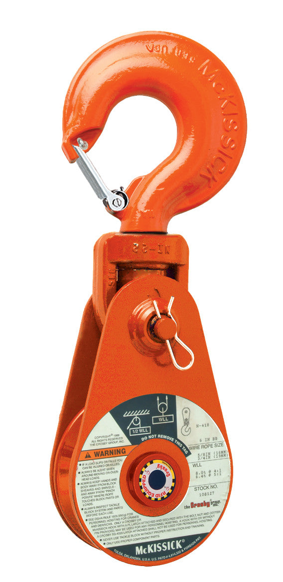 BLOCK SNH 3/4 TO 7/8IN 12TON 10IN RLR - Blocks - Hercules Lifting