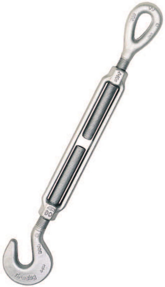 TURNBUCKLE HOOK/EYE 1/2IN 1500LB 12IN - Turnbuckles - Hercules Lifting