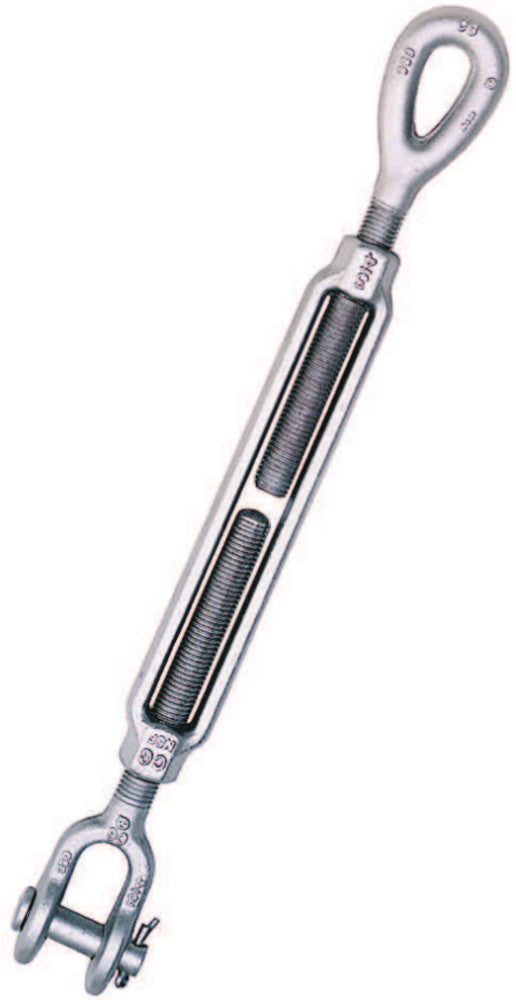 TURNBUCKLE JAW/EYE 1-1/2IN 21400LB STL - Turnbuckles - Hercules Lifting